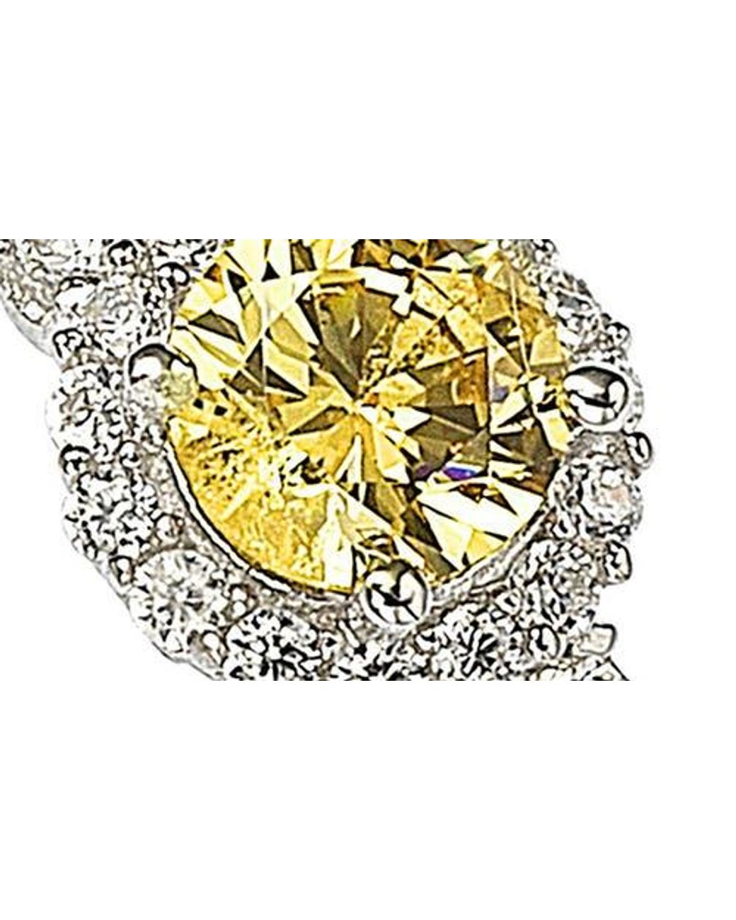 Suzy Levian Metallic Halo Sapphire Bridal Ring