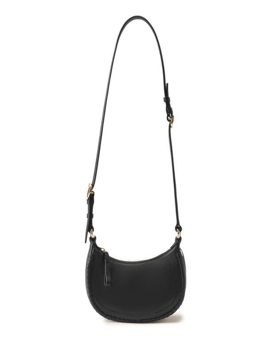 Helen Kaminski Vivie Mini Leather Hobo Bag in Black | Lyst