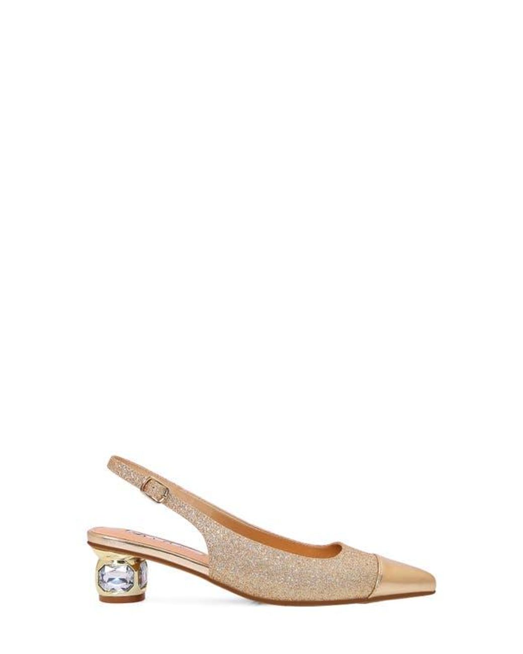 Lady Couture Natural Saphire Pointed Toe Slingback Pump
