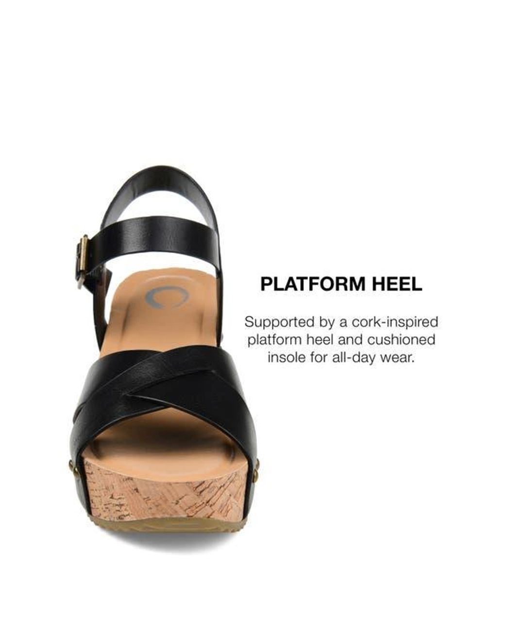 Journee Collection Black Platform Sandal