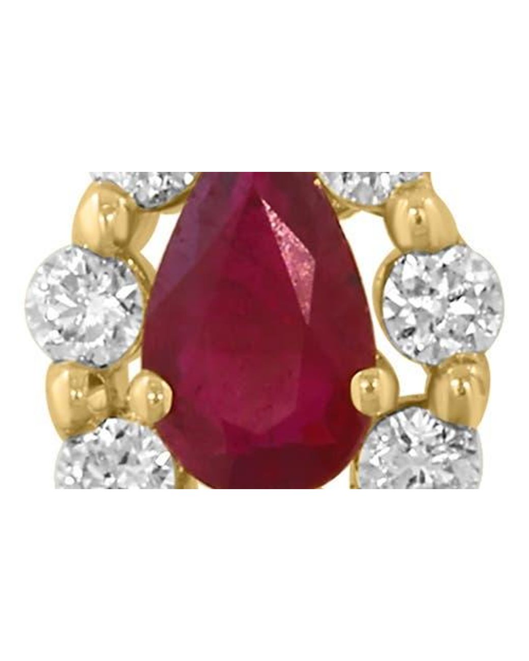 Effy Red Diamond & Ruby Stud Earrings