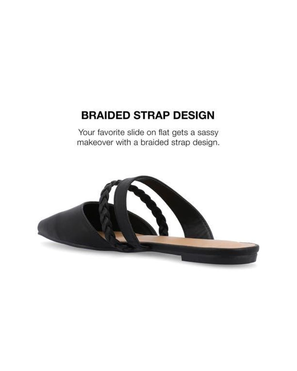 Journee Collection Black Olivea Mule