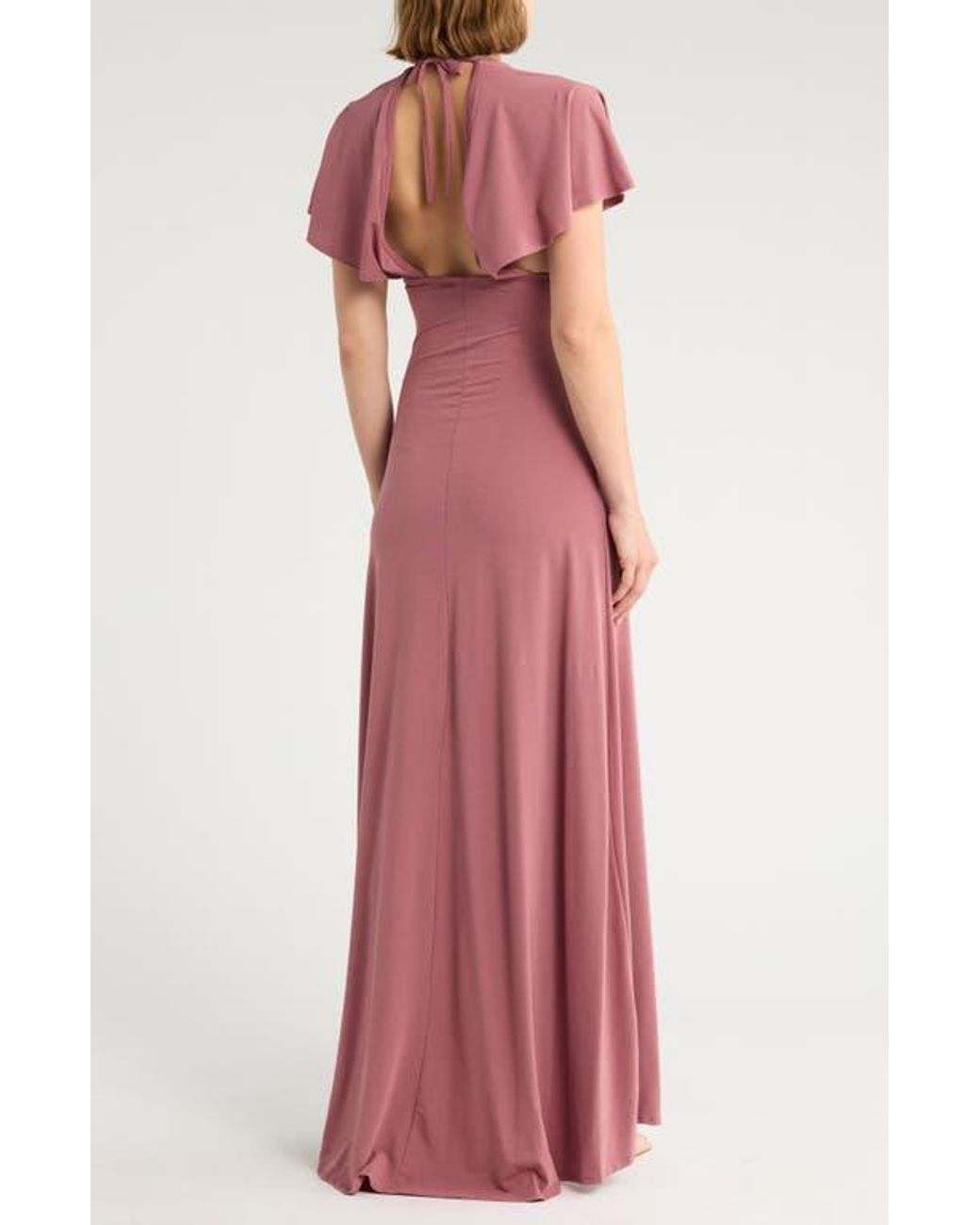 Go Couture Dolman Sleeve Cutout Maxi Dress in Red | Lyst
