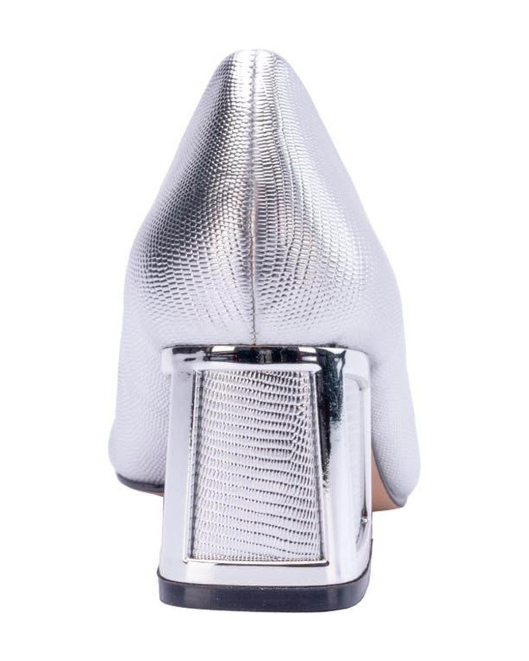 Ninety Union White Blink Block Heel Pump