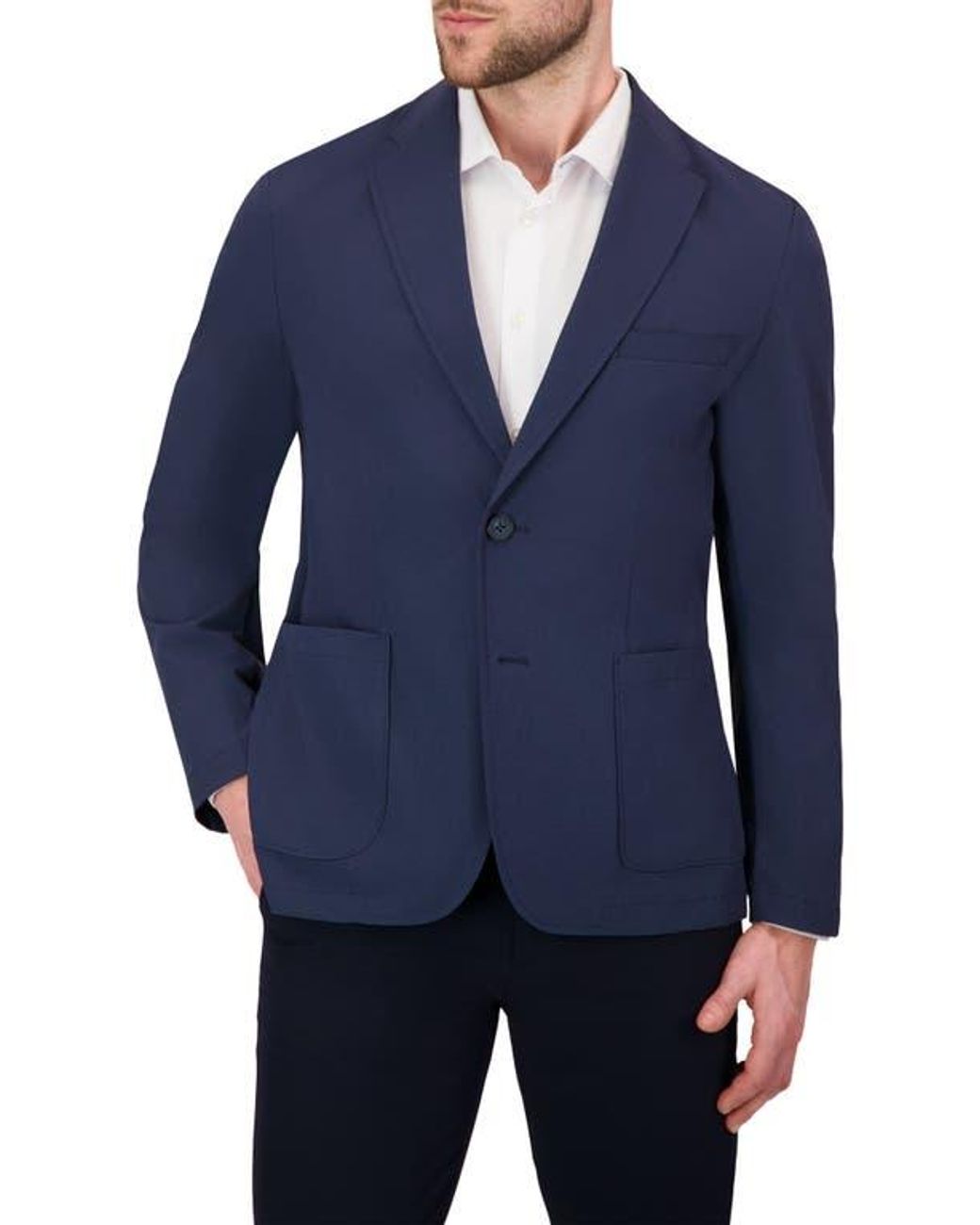 C-LAB NYC Blue Packable Woven Tech Jacket for men