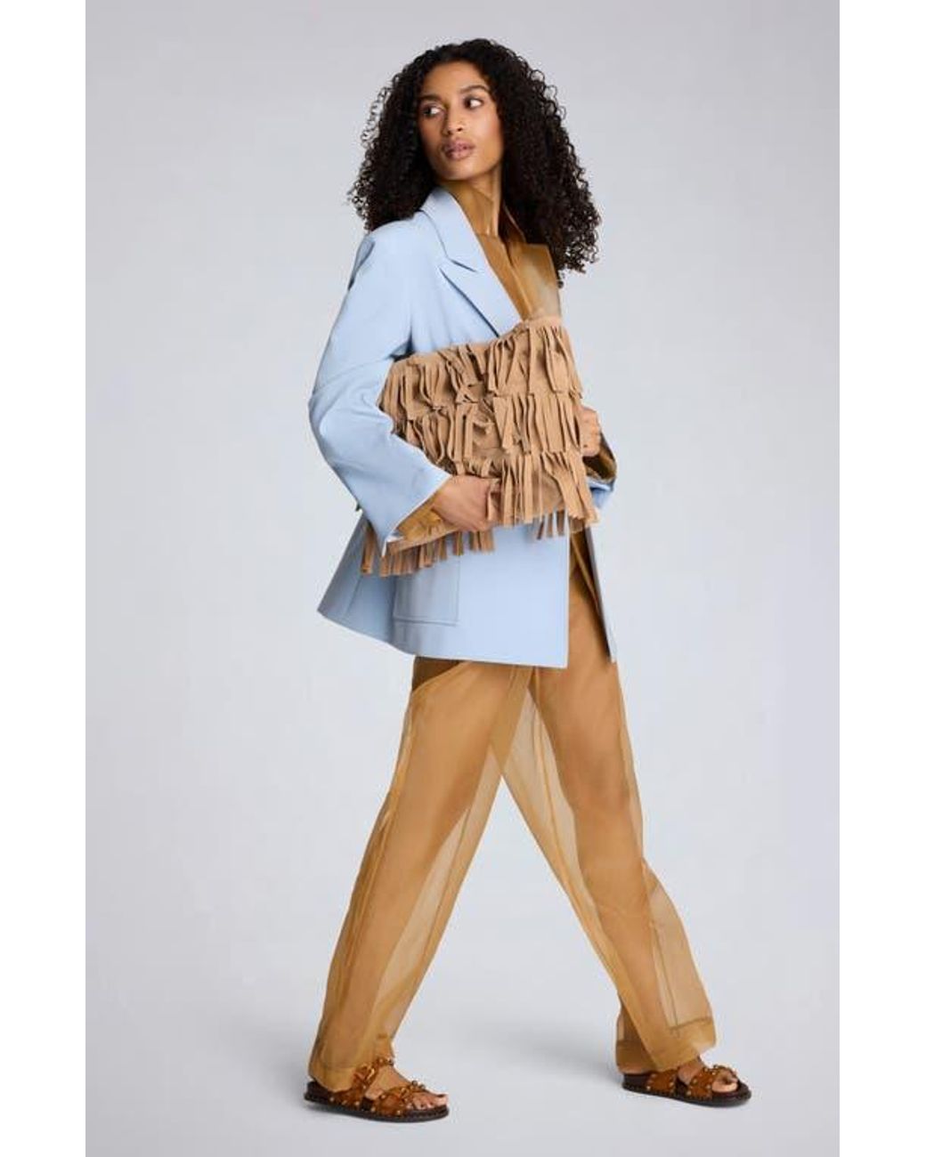 Kenneth Cole Blue Double Breasted Contour Jacket