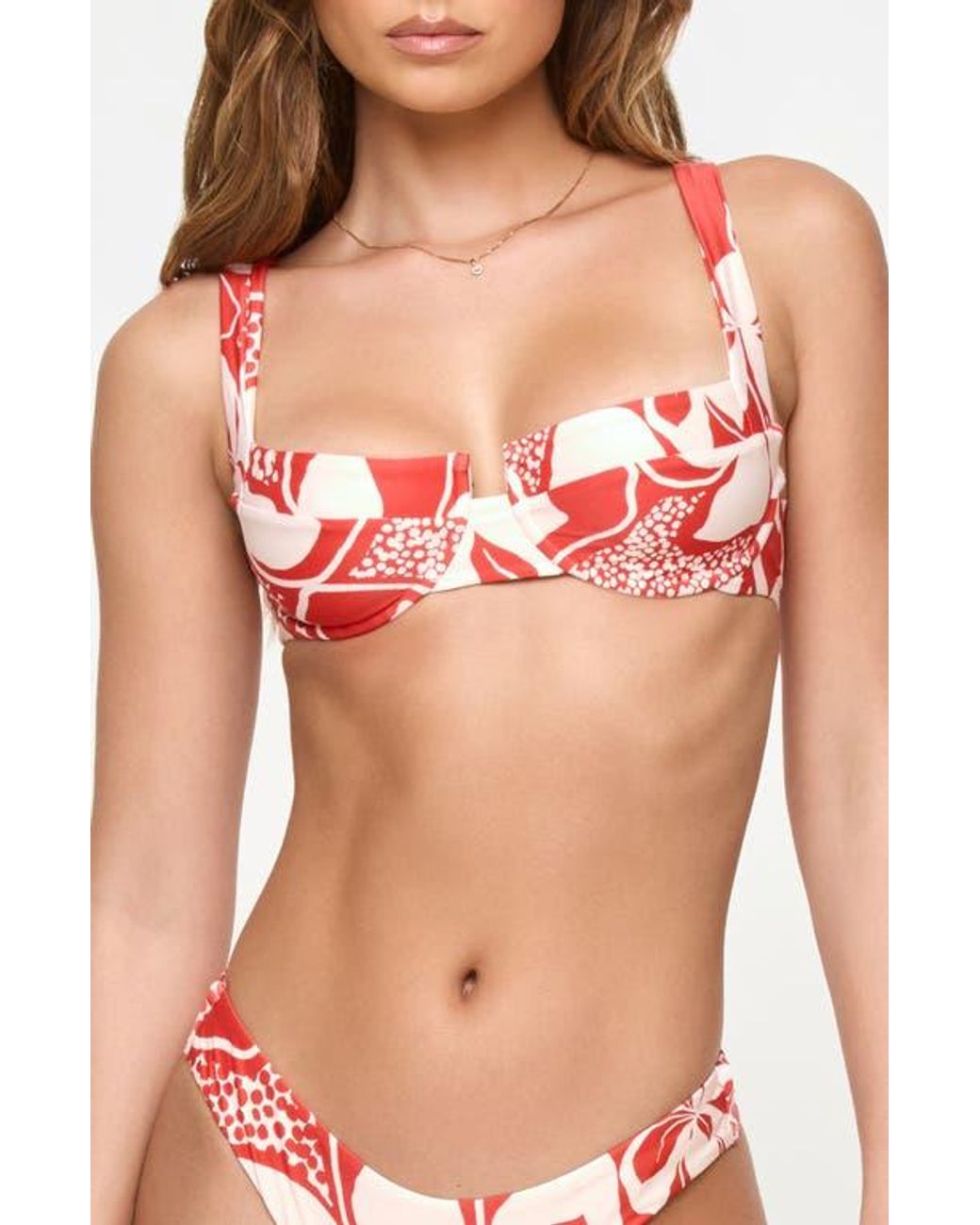 LSPACE Pink Mako Underwire Bikini Top