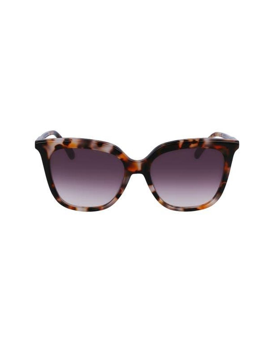 Longchamp Brown 53Mm Rectangular Sunglasses