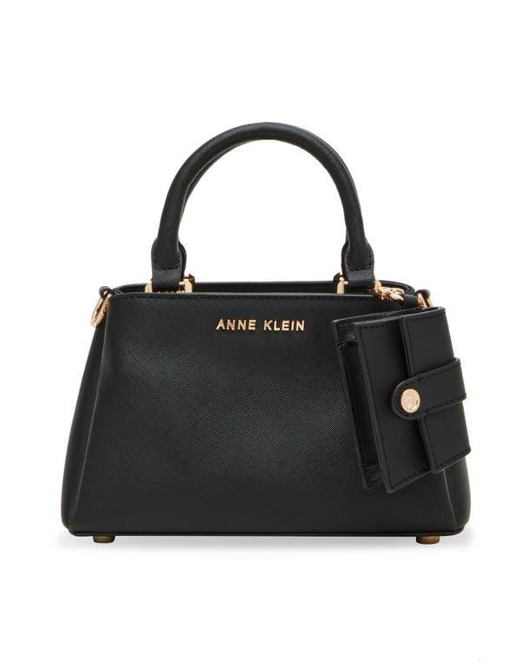 Anne Klein Textured Top Handle Satchel in Black Lyst