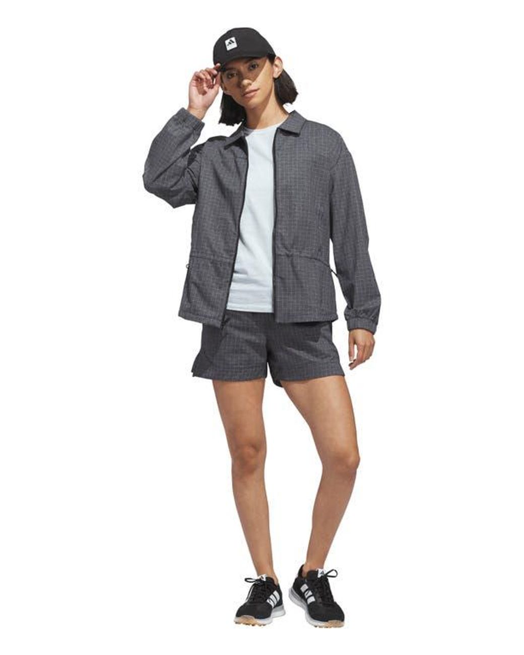 Adidas Gray Ultimate365+ Peplum Grid Jacket