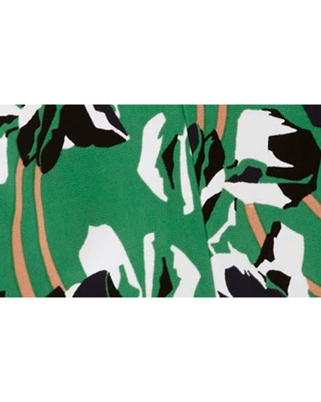 Diane von Furstenberg Green Valerie Floral Elbow Sleeve Dress