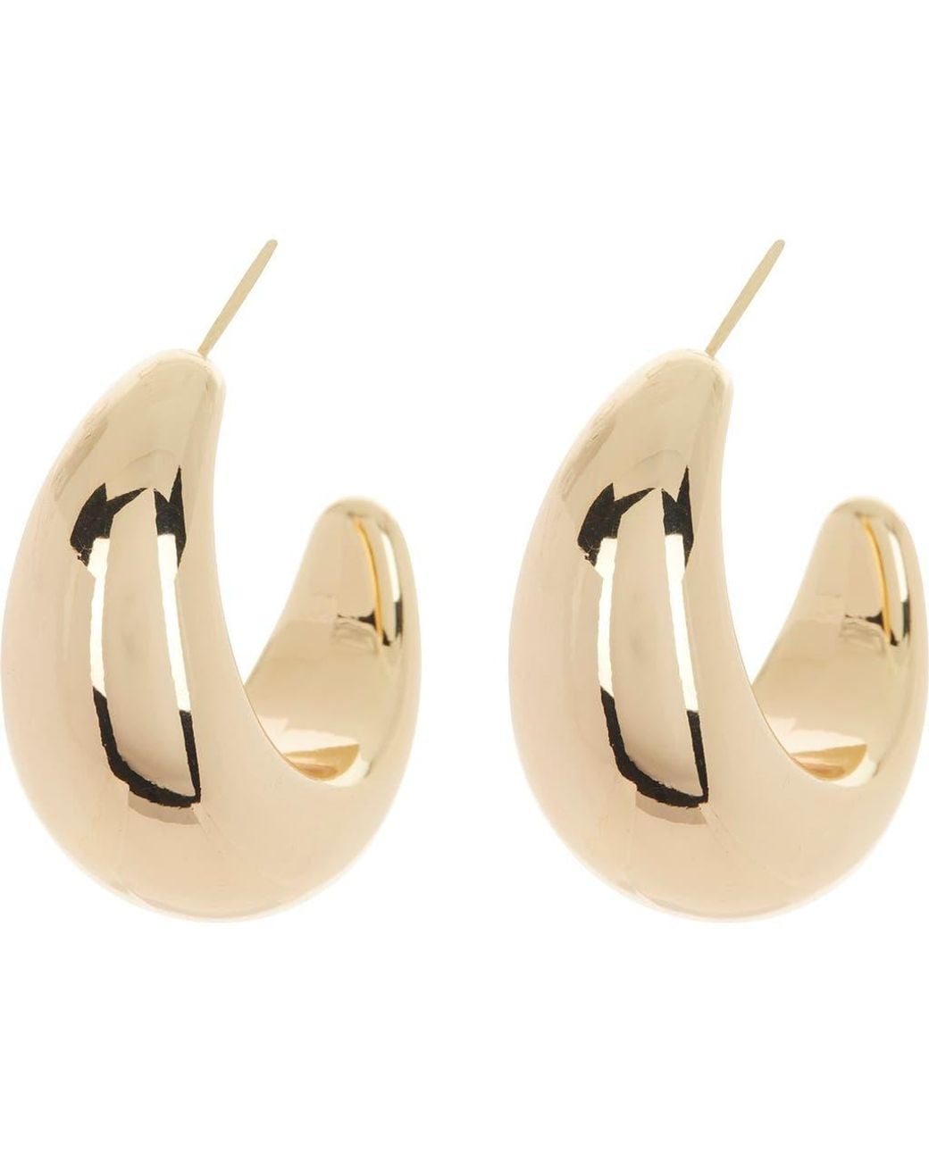 Sterling Forever Metallic Eclipse Hoop Earrings
