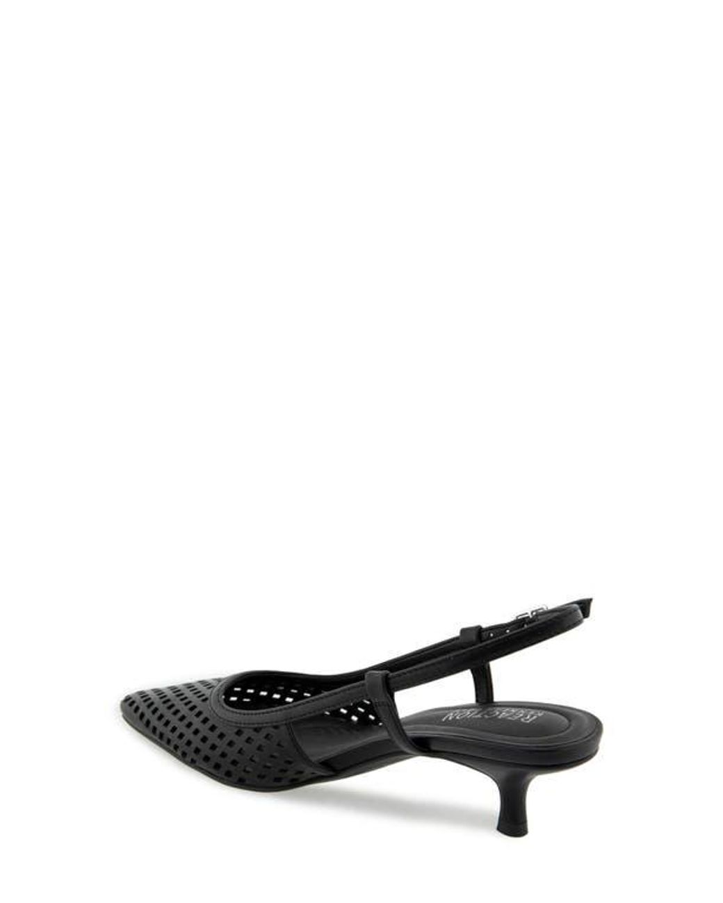Kenneth Cole Black Maggie Perforated Slingback Pump