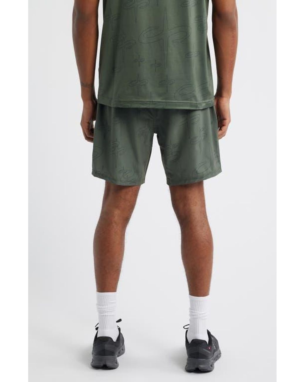 Saint Studio Green Tempo Tech Shorts for men