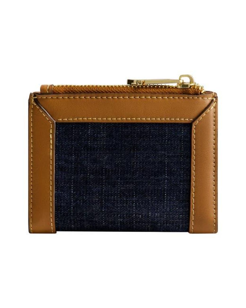 True Religion Red Buddha Patch Small Denim Wallet