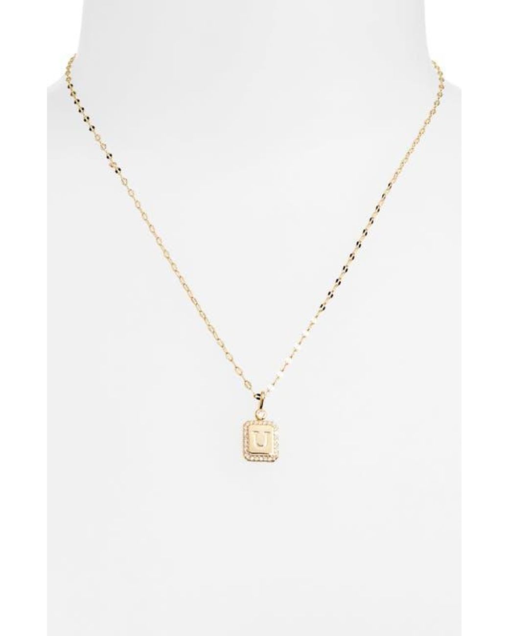 Leith Metallic Initial Pendant Necklace