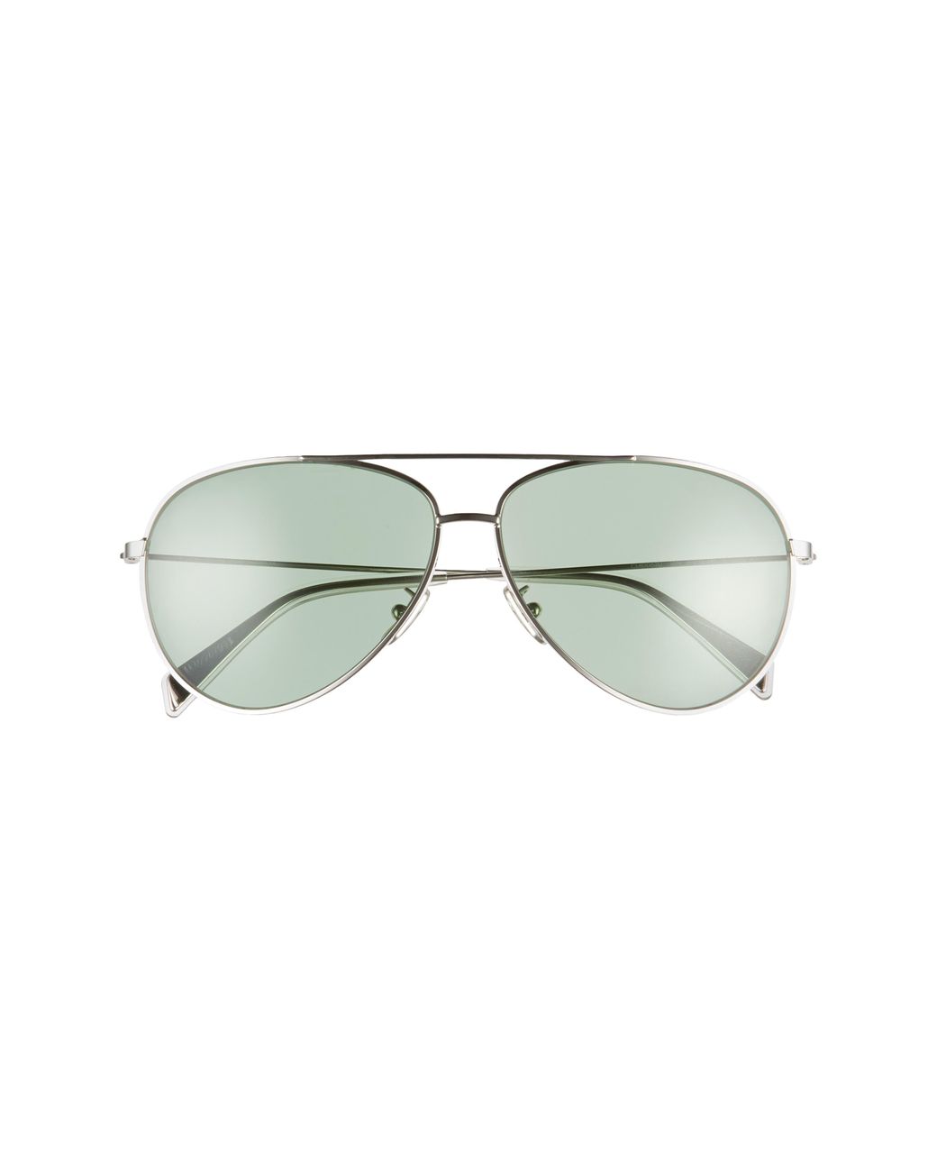 Celine 61mm Aviator Sunglasses In Palladium/green At Nordstrom Rack Lyst