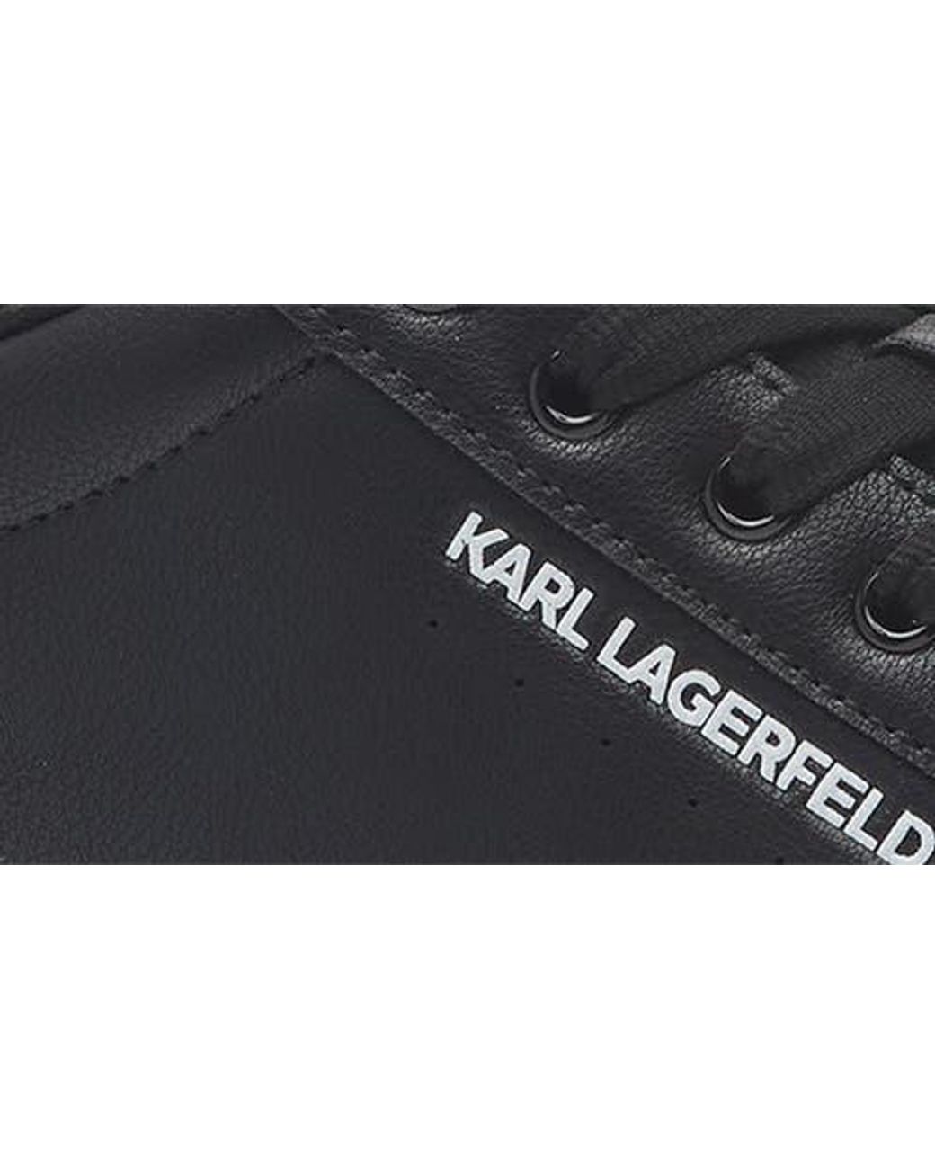 Karl Lagerfeld Blue Plain Toe Sneaker for men