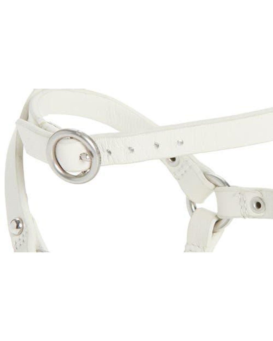 Rag & Bone White Geo Ring Ankle Strap Sandal