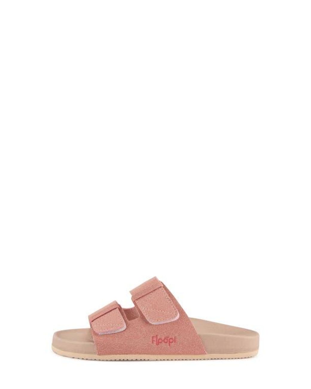 FLOOPI Pink Double Strap Slide Sandal