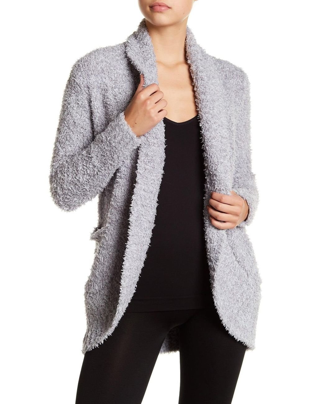 Honeydew Intimates Novelty Knit Cardigan in Gray Lyst