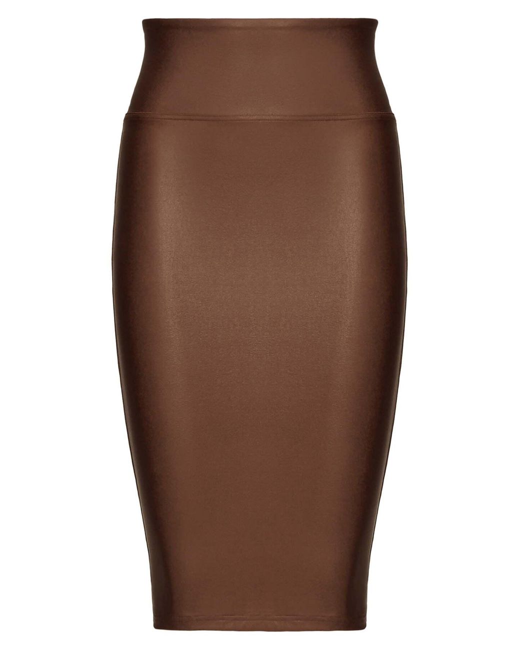 Spanx Spanx Faux Leather Pencil Skirt in Brown