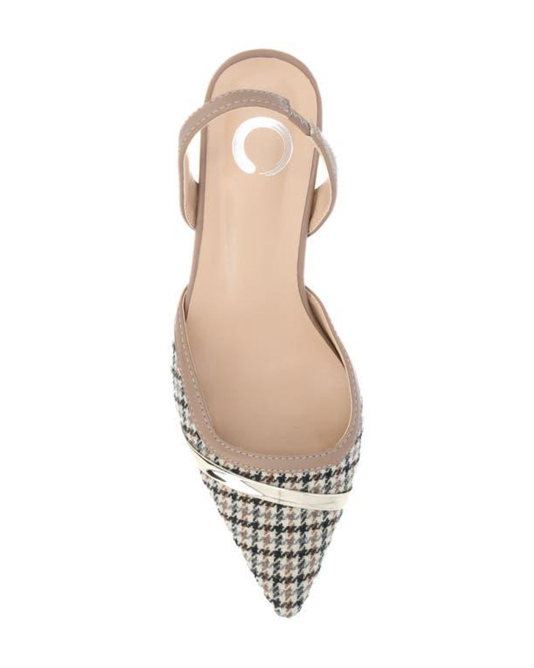 Journee Collection White Nellia Slingback Pointed-Toe Pump