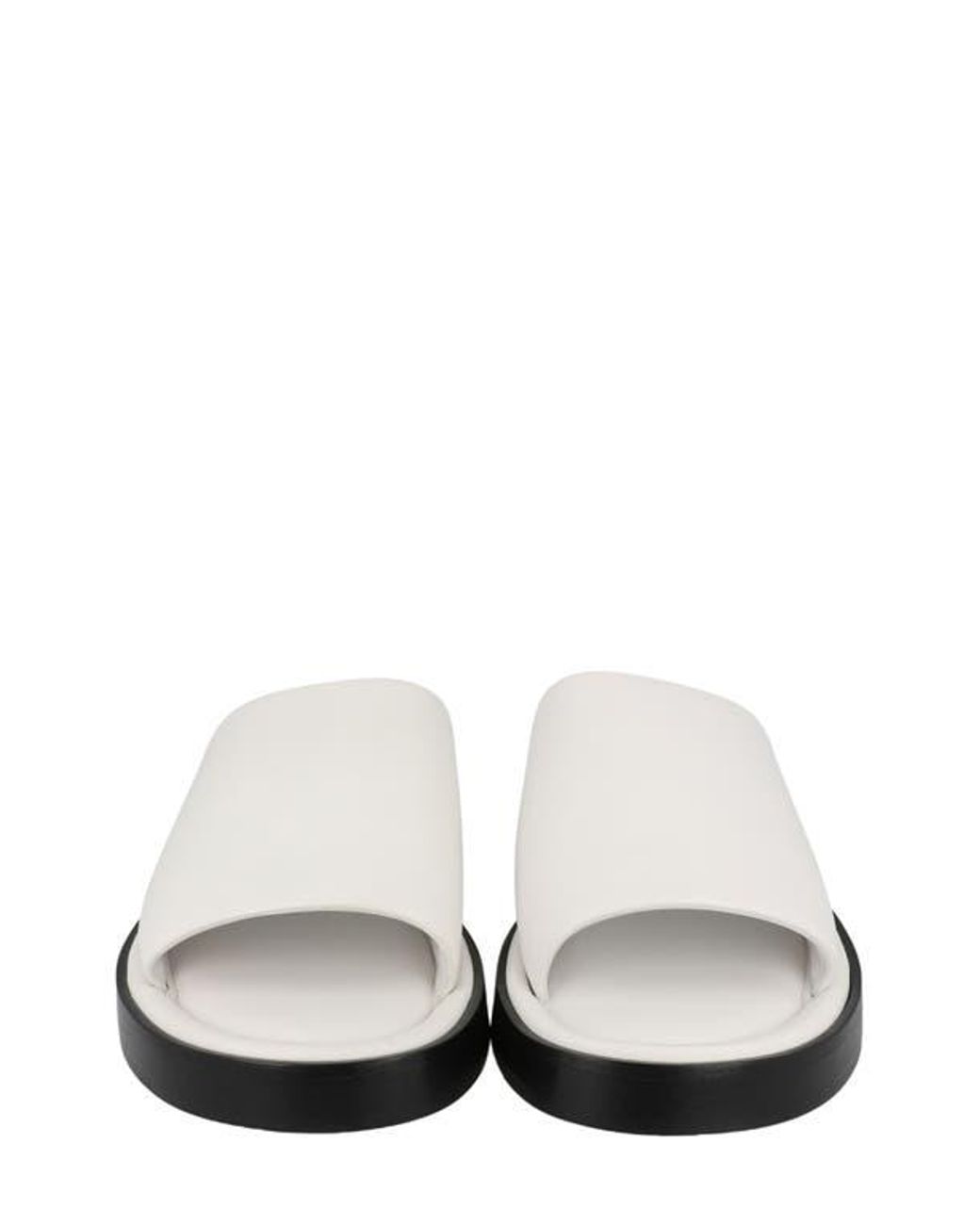 Ferragamo White Slide Sandal for men