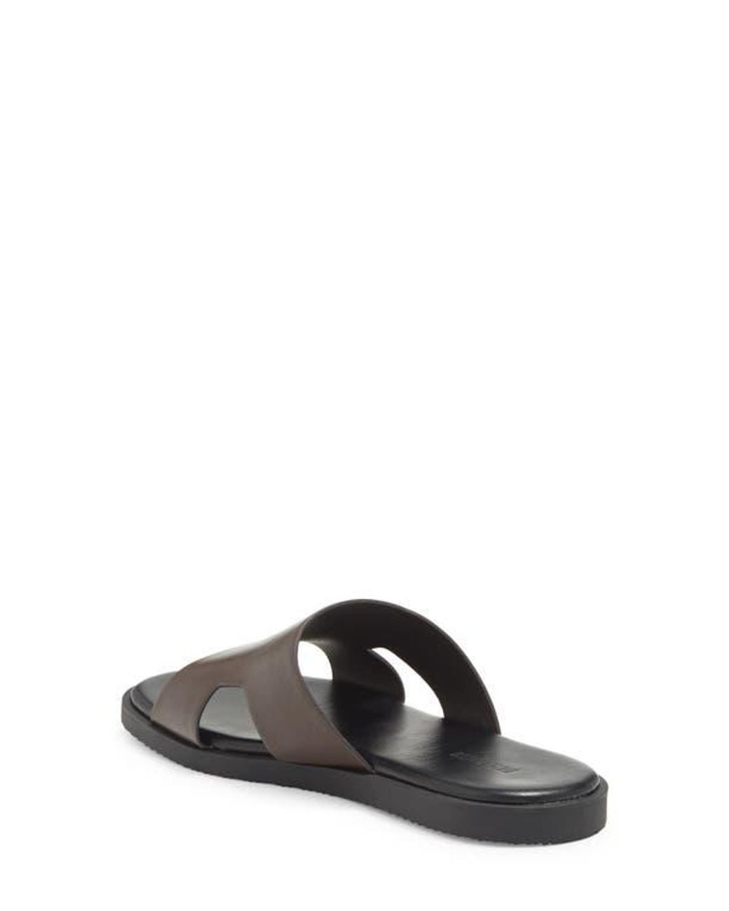 Madden Brown Cutout Vamp Slide Sandals for men