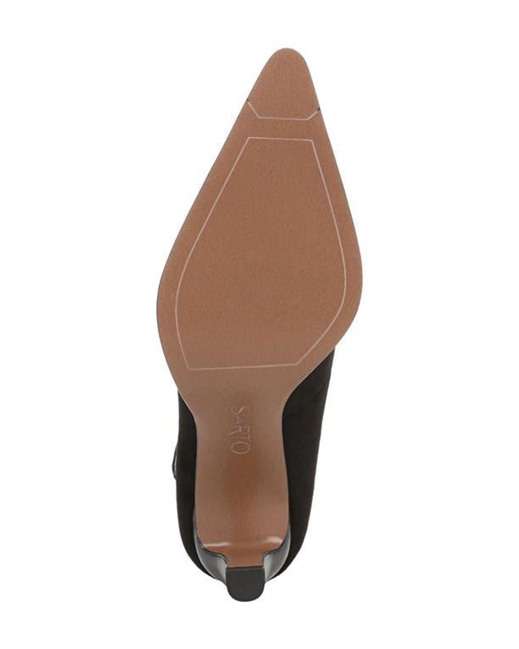 Sarto Black Atley T-Strap Pointed Toe Pump