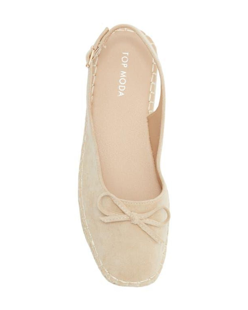 Top Moda Natural Fallon Slingback Flat