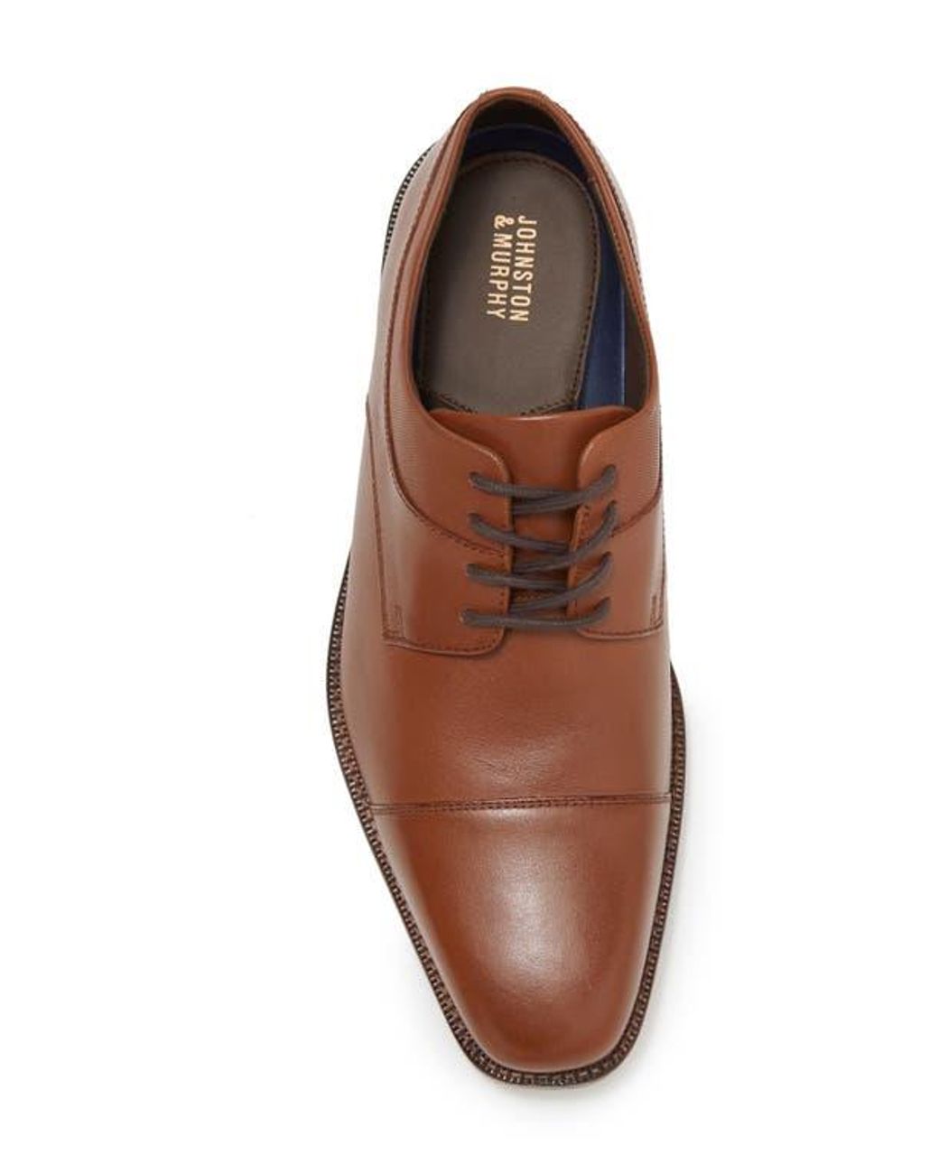 Johnston & Murphy Brown Archer Cap Toe Derby for men