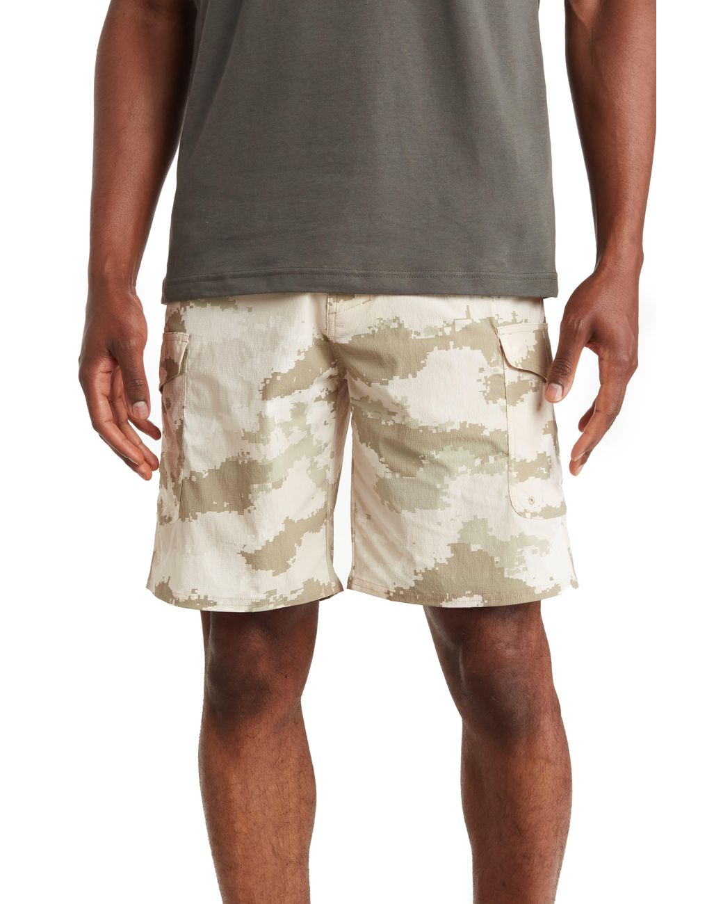 Oakley Camo Print Cargo Shorts in Natural for Men | Lyst