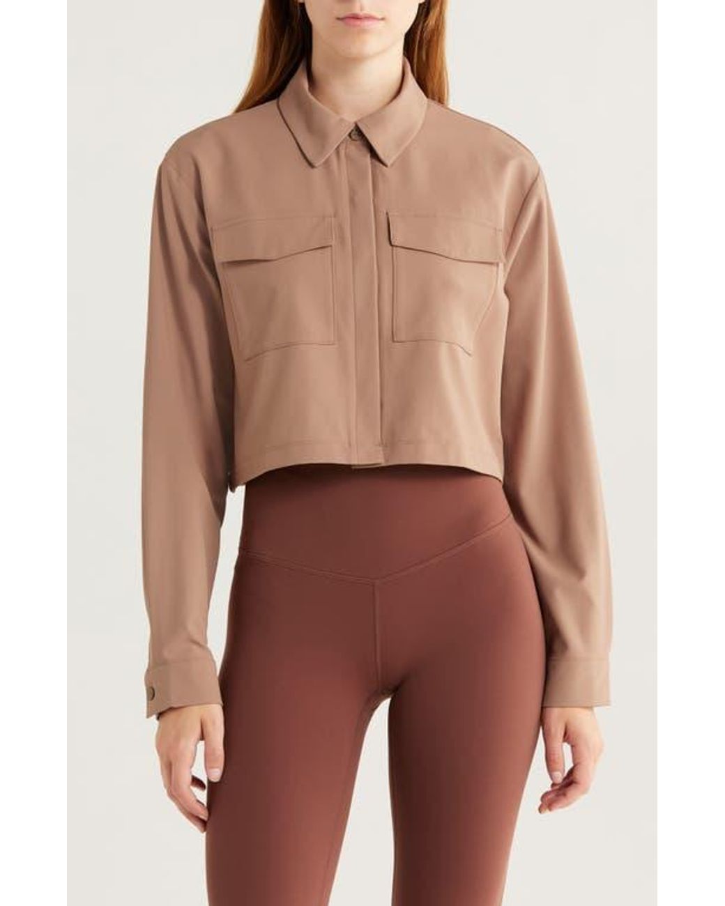 Beyond Yoga Red Midtown Crop Jacket
