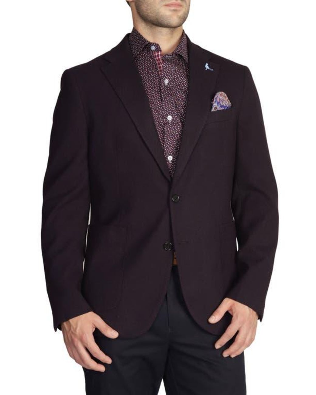 Tailorbyrd Blue Solid Textured Sport Coat for men