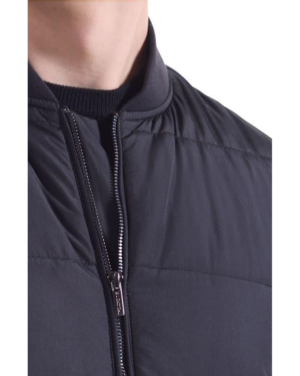 Bugatchi Black Tweed Jacket With Removable Quilted Vest for men
