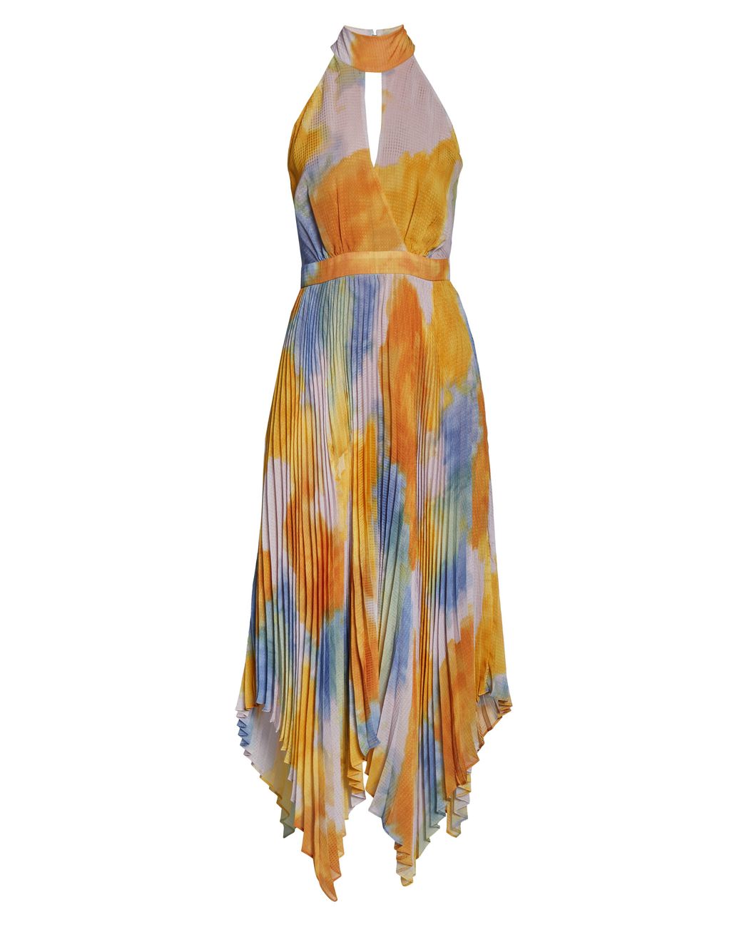 Harlyn Handkerchief Hem Chiffon Dress In Mellow Yellow Multi At Nordstrom  Rack | Lyst