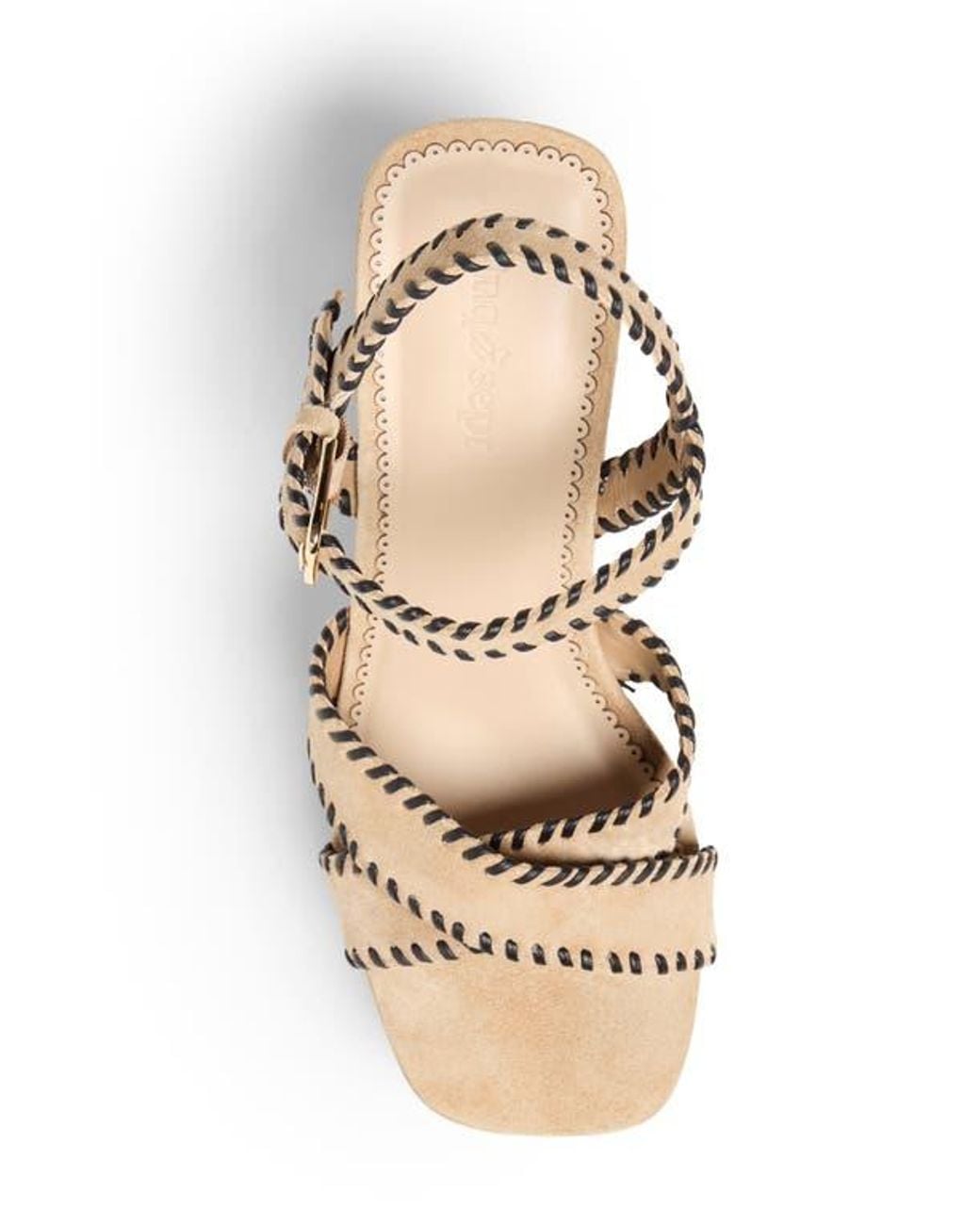 Cinq À Sept Metallic Platform Wedge Sandal