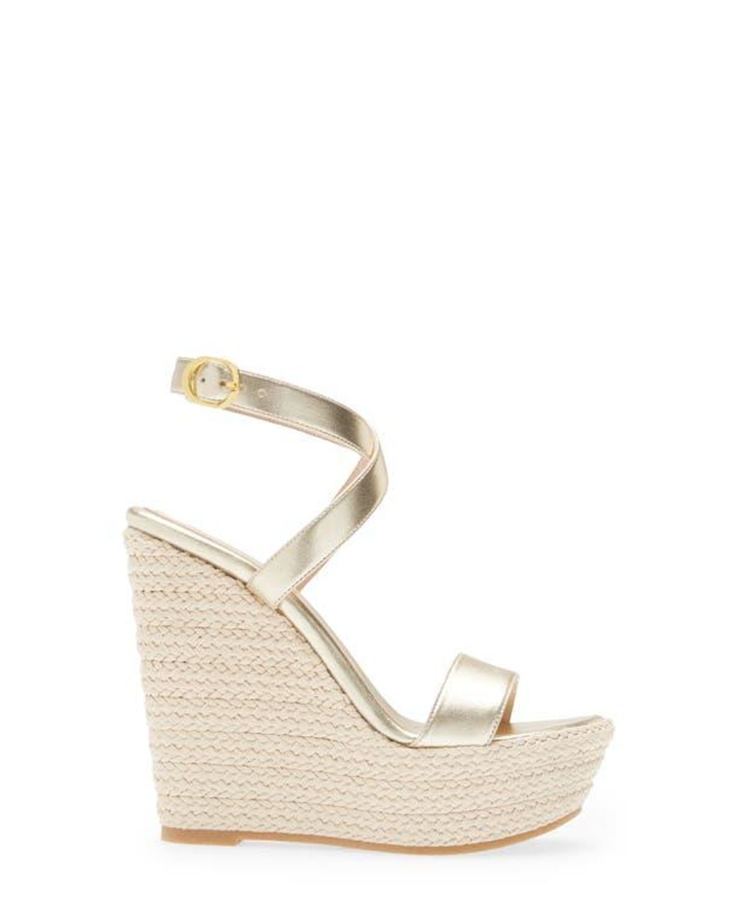 Stuart Weitzman Metallic Alex Platform Wedge Sandal