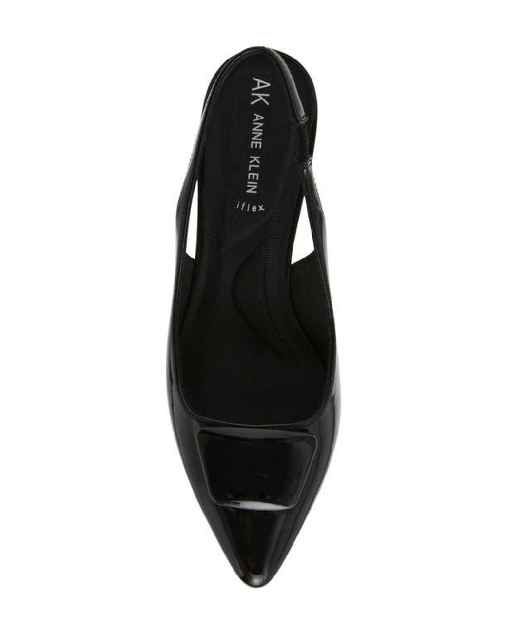 Anne Klein Black Izanda Pointed Toe Slingback Pump