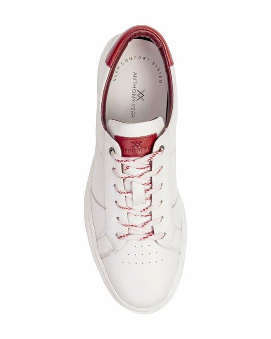 Anthony Veer White Kips Low Top Leather Sneakers for men