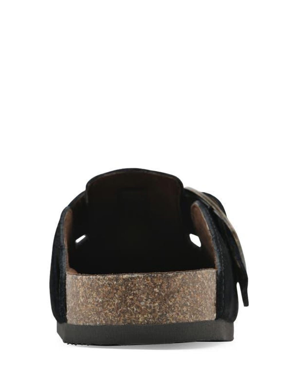 White Mountain Black Big Easy Buckle Mule