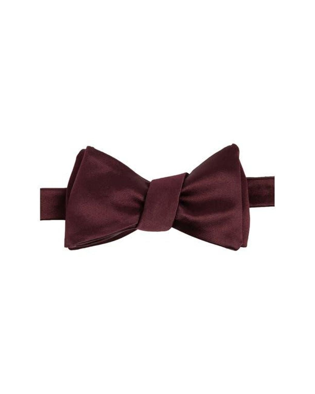 Con.struct Purple Solid Satin Bow Tie for men