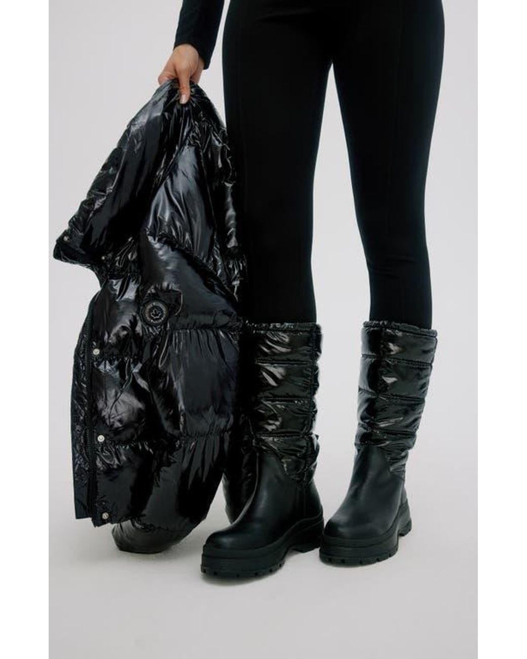 Noize Black Coco Crop Water Resistant Puffer Jacket