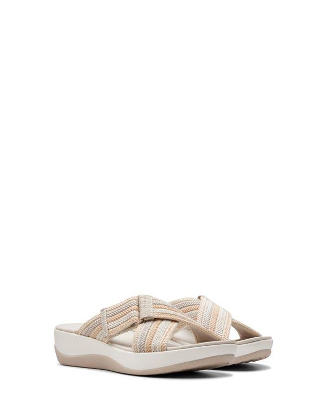 Clarks White Arla Wave Sandal