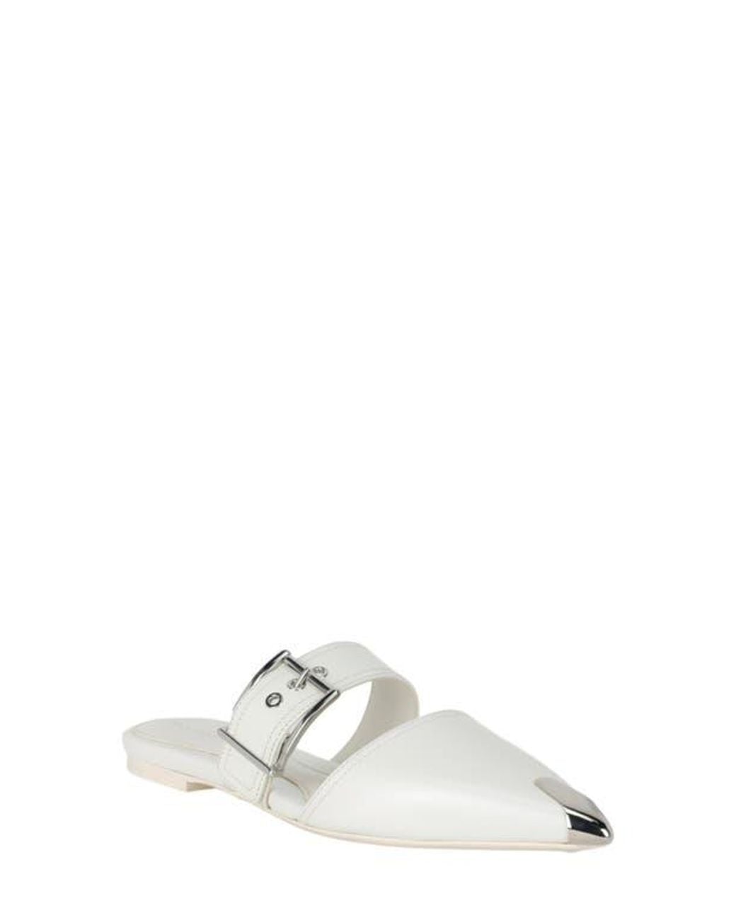 McQueen Metallic Punk Pointed Toe Flat