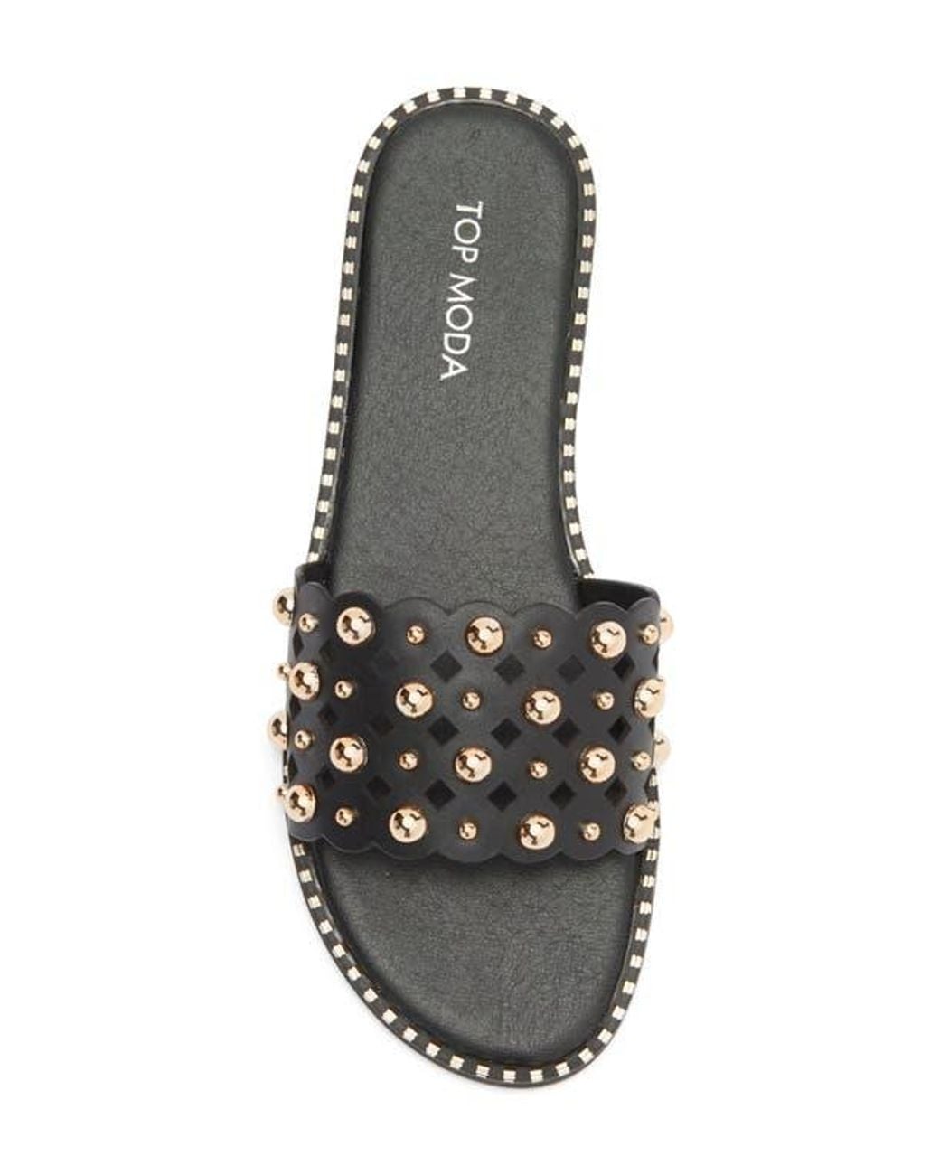 Top Moda Gray Mick Flat Sandal