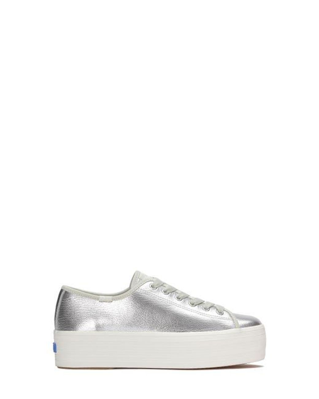 Keds Gray Trip Up Leather Platform Sneaker