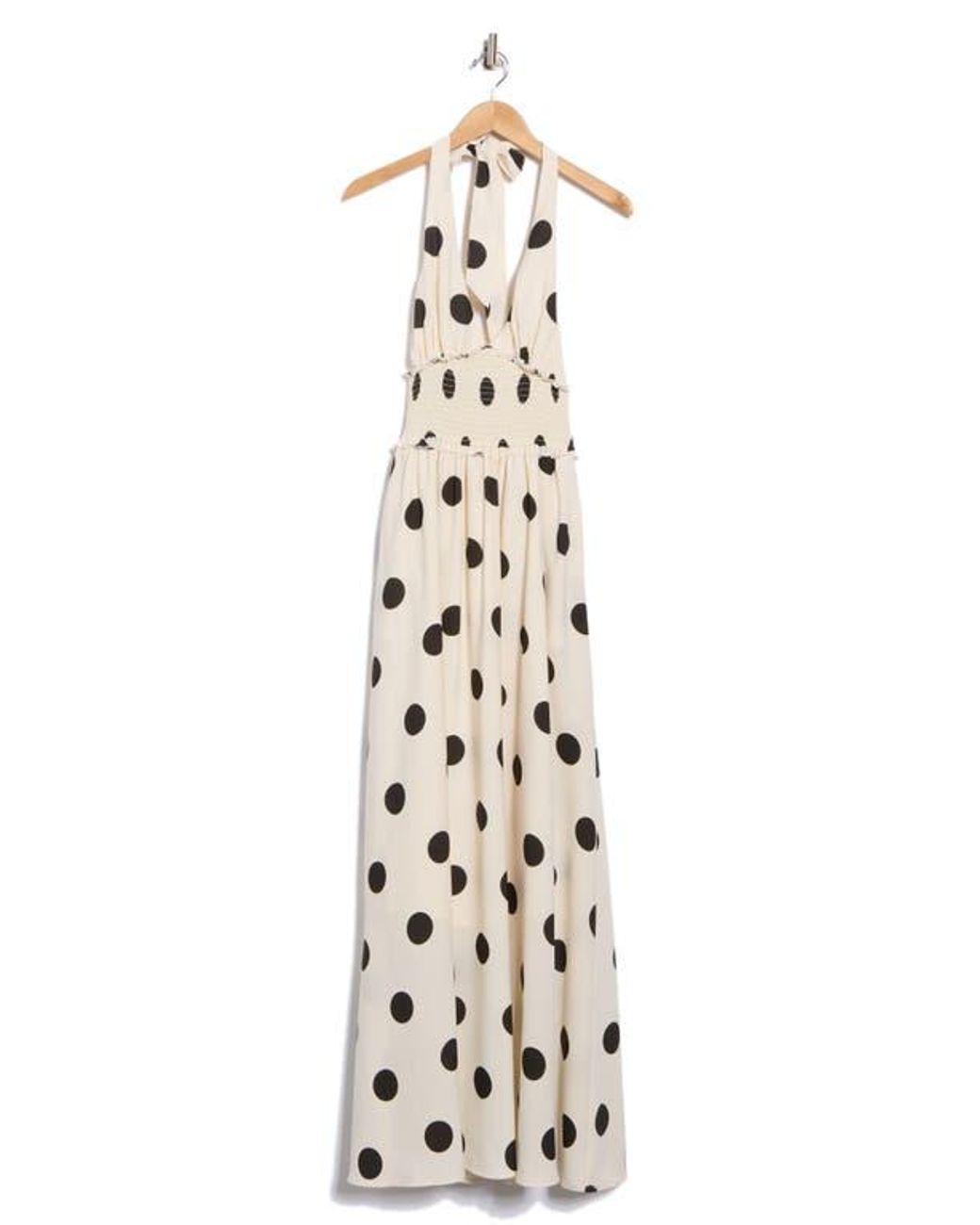 Love By Design Nina Patterned Halter Maxi Dress in White