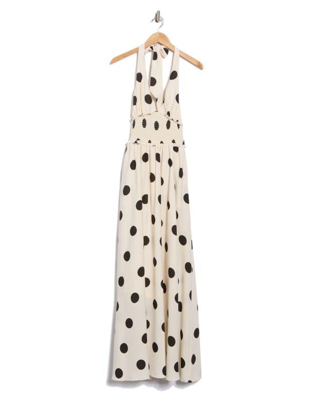 Love By Design Nina Patterned Halter Maxi Dress in White | Lyst